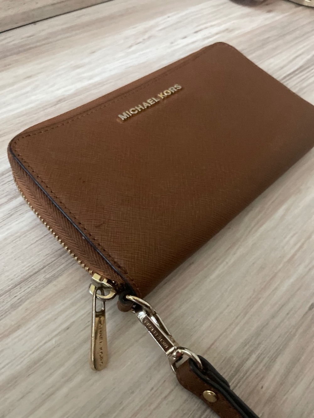 MK Brown Wristlet